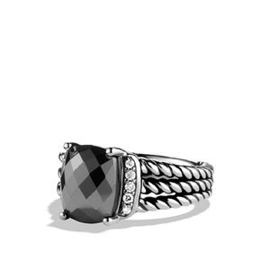 David Yurman Petite Wheaton Ring - Hematite Stone